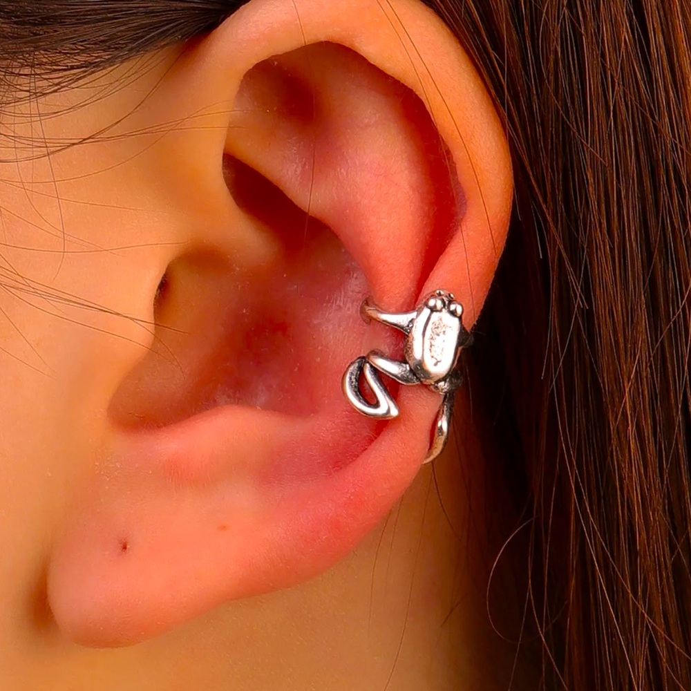 1pc Fashion Earrings Fashion Women Frog Ear Cuff Clip No Piercing Earrings Punk